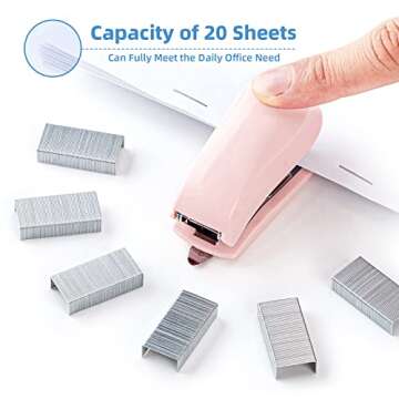 Deli Stapler, 20-50 Sheets Capacity with Staples and Staple Remover Set, Desk Stapler Office Stapler...