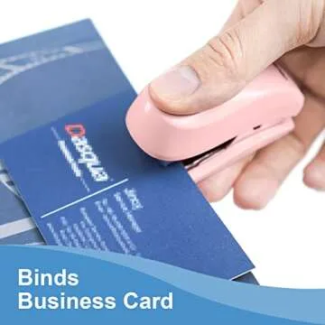 Deli Stapler, 20-50 Sheets Capacity with Staples and Staple Remover Set, Desk Stapler Office Staplers (Pink, 20 Sheet)