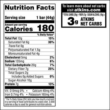 Atkins Caramel Chocolate Nut Roll Snack Bars Nutritious Treats