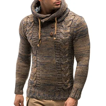 Leif Nelson LN20227 Men's Stylish Pullover Sweater - Perfect for Winter
