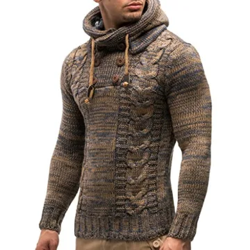 Leif Nelson Men's Stylish Knitted Pullover | Warm and Comfortable