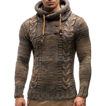 Leif Nelson Men's Stylish Knitted Pullover | Warm and Comfortable