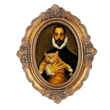 SIKOO Vintage Picture Frame 4x6 Oval Victorian Antique Bronze Gold