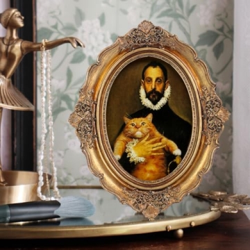 SIKOO Vintage 4x6 Oval Picture Frame Elegant Design