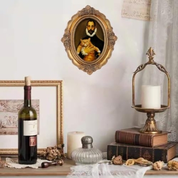 SIKOO Vintage 4x6 Oval Picture Frame Elegant Design