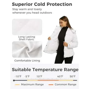 Wantdo Women's Puffer Jacket - Stylish & Waterproof Winter Coat