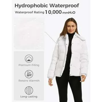 Wantdo Women's Puffer Jacket - Stylish & Waterproof Winter Coat