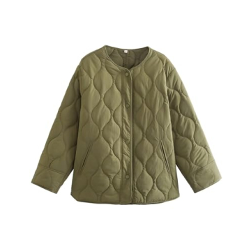 Stylish PEHMEA Women's Quilted Jacket Warm Oversized Coat