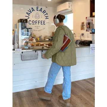 Stylish PEHMEA Women's Quilted Jacket Warm Oversized Coat