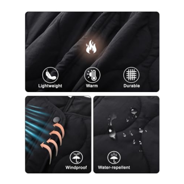 Stylish PEHMEA Women's Quilted Jacket Warm Oversized Coat