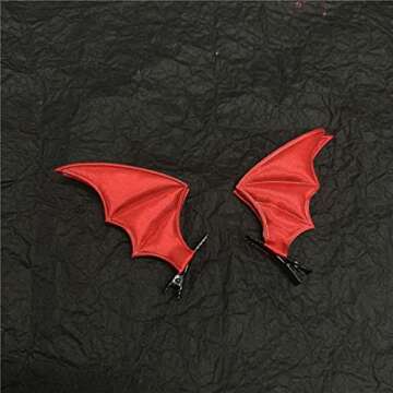 Halloween Hair Clips Headwear Gothic Hair Accessories Cosplay Costume Props ZFJ34 (Red Bat Clips)