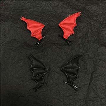 Halloween Hair Clips Headwear Gothic Hair Accessories Cosplay Costume Props ZFJ34 (Red Bat Clips)