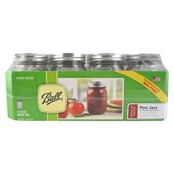 Mason Ball Jars Ball Mason, 12 Pack, Clear