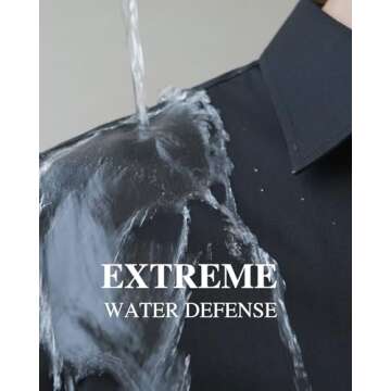 Alimens & Gentle Men's Dress Shirt Regular Fit Stretch Stain Shield Long Sleeve Solid Business Weddi...