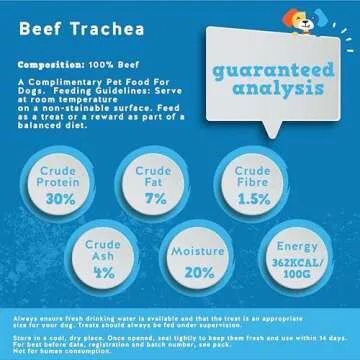 Jack&Pup 6" Beef Trachea for Dogs 20 Pack | All Natural Single Ingredient Dog Treat Dog Trachea Chews | Savory and Fun Treat for Dogs