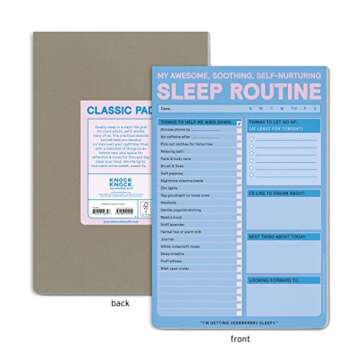 Knock Knock Sleep Routine Pad: My Awesome, Soothing, Self-Nurturing Sleep Tracker & Sleep Checklist,...
