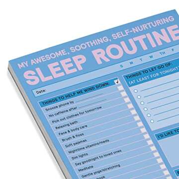 Knock Knock Sleep Routine Pad: My Awesome, Soothing, Self-Nurturing Sleep Tracker & Sleep Checklist, 6 x 9-inches