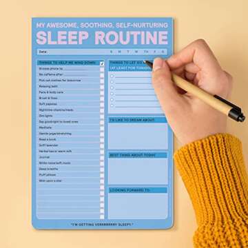 Knock Knock Sleep Routine Pad: My Awesome, Soothing, Self-Nurturing Sleep Tracker & Sleep Checklist, 6 x 9-inches