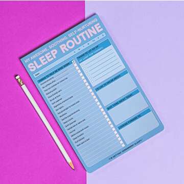 Knock Knock Sleep Routine Pad: My Awesome, Soothing, Self-Nurturing Sleep Tracker & Sleep Checklist, 6 x 9-inches