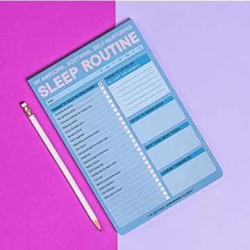 Knock Knock Sleep Routine Pad: My Awesome, Soothing, Self-Nurturing Sleep Tracker & Sleep Checklist, 6 x 9-inches