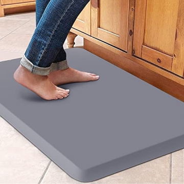 WISELIFE Cushioned Anti-Fatigue Kitchen Floor Rug,17.3"x28",Non Slip Waterproof Kitchen Rugs Heavy D...