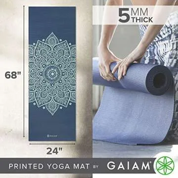 Gaiam Non Slip Yoga Mat for All Yoga and Fitness Levels