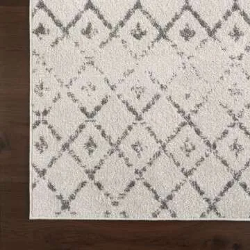 nuLOOM 4x6 Moroccan Blythe Area Rug, Grey, Faded Bohemian Design, Stain Resistant, For Bedroom, Dining Room, Living Room, Hallway, Office, Kitchen, Entryway