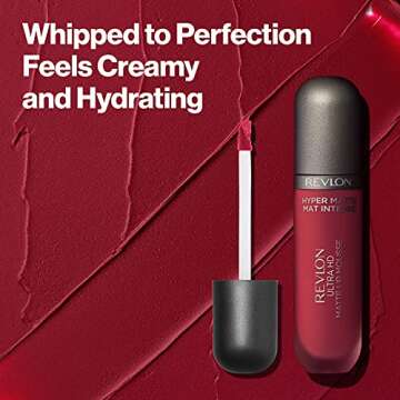 Revlon Ultra HD Lip Mousse Hyper Matte, Longwearing Creamy Liquid Lipstick in Pink, Dusty Rose (800), 0.2 oz