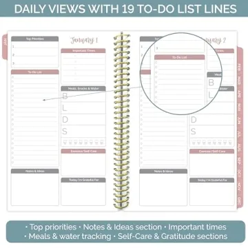 Bloom Daily Planners Undated To Do List Notebook