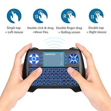 Backlit Mini Wireless Keyboard with Touchpad Combo