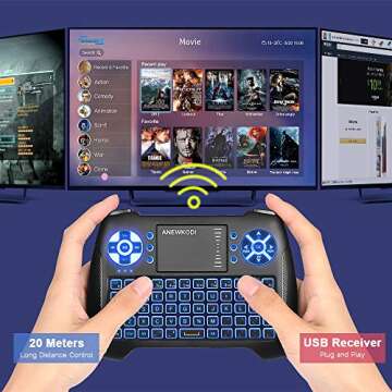 Backlit Mini Wireless Keyboard with Touchpad Combo