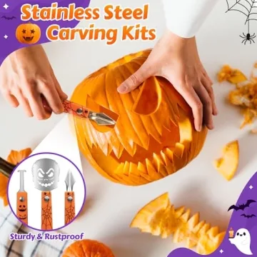 ZIZZ 28-Piece Pumpkin Carving Kits for Halloween Fun