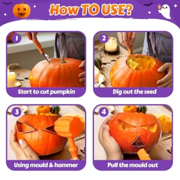 ZIZZ 28-Piece Pumpkin Carving Kits for Halloween Fun