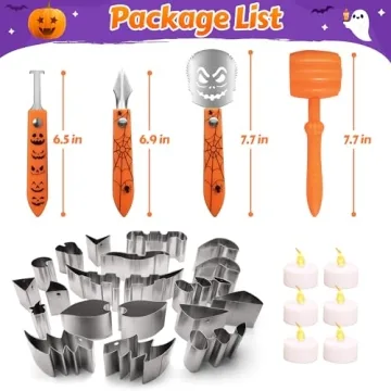 ZIZZ 28-Piece Pumpkin Carving Kits for Halloween Fun