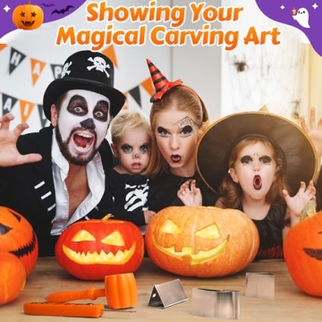 ZIZZ 28-Piece Pumpkin Carving Kits for Halloween Fun