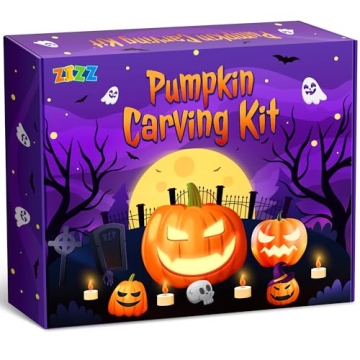 ZIZZ 28-Piece Pumpkin Carving Kits for Halloween Fun