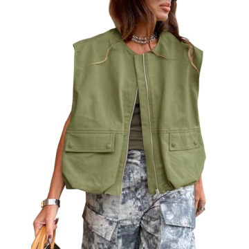 Stylish Tankaneo Women's Casual Zip Up Vest for All Occasions