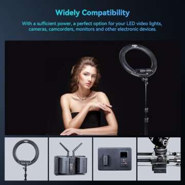 SmallRig NP-F970 Replacement Batteries (2 Pack) & Fast Charger USB Dual Charger for Sony NP-F970 NP-F960 NP-F950 NP-F930 NP-F550 NP-F570 NP-F750 Batteries, for Sony Camcorders, Other Monitors