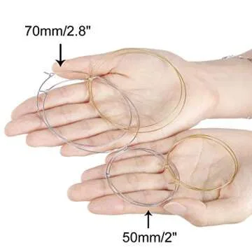 ESMATOO Gold Hoop Earrings for Women - Lightweight & Dainty