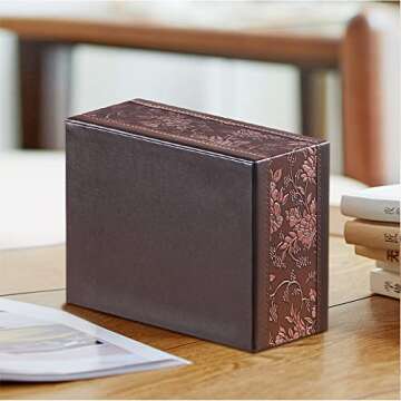 Multi-Functional Tissue Box Cover Rectangle, Leather Decorative Napkin Dispenser Organizer Caddy with 3 TV Remote Control Holder Compartment Bathroom, Modern Office Desk Decor and Accessories, Antique