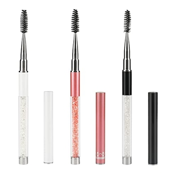 G2PLUS 3PCS Eyelash Brushes with Cap - Essential Makeup Tools for Travel