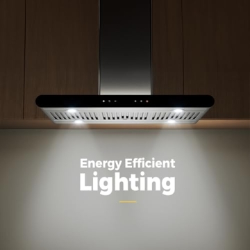 Empava Island Stove Range Hood Vent 36 Inch Ceiling Mount, 400 CFM | Dual-Sided Touch Control | 3 Speeds | 4 LED Lights | Stainless Steel, Ducted/Ductless (Conversion Kit Not Included)