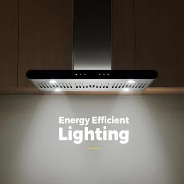 Empava Island Stove Range Hood Vent 36 Inch Ceiling Mount, 400 CFM | Dual-Sided Touch Control | 3 Speeds | 4 LED Lights | Stainless Steel, Ducted/Ductless (Conversion Kit Not Included)