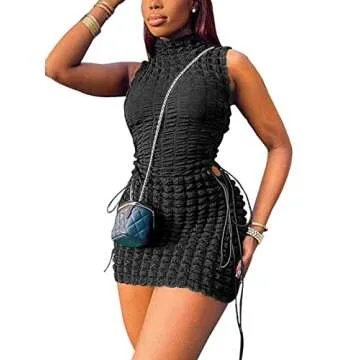 KIRJAUDU Sexy Stacked Tank Mini Dress for Parties