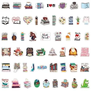 100 Unique Bookish Stickers - Perfect for All Readers