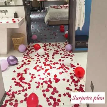 CODE FLORIST 2200 PCS Dark-Red Silk Rose Petals for Valentine's Day,Romantic Night,Wedding,Proposal Anniversary Flower Decorations