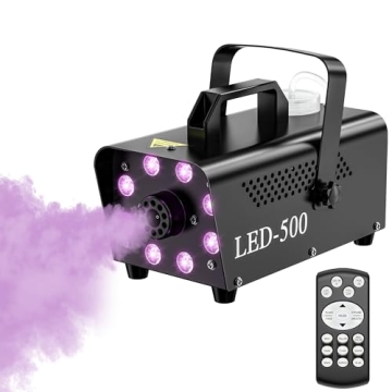 Fog Machine for Halloween & Parties with LED Lights - 500W Smoke Effects