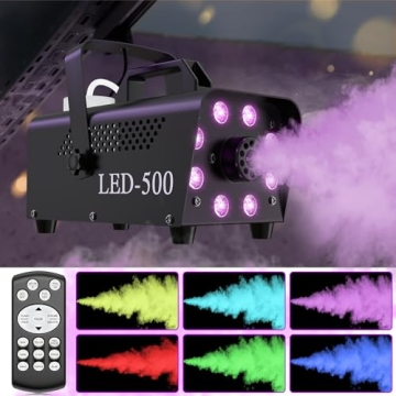 Fog Machine with LED Lights for Parties and Events