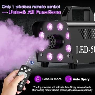 Fog Machine with LED Lights for Parties and Events