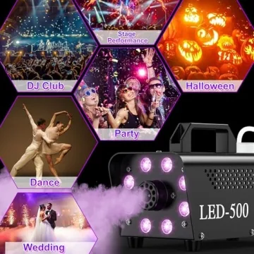 Fog Machine with LED Lights for Parties and Events